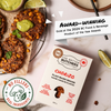 The Better Butchers Chorizo plant-based ground packaging beside loaded tacos, with an award-winning banner on the box.