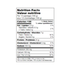 Nutrition facts label for a food product on a white background