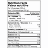 A Nutrition Facts for Italian grounds label on a white background, showing calories, fat, carbohydrates, protein, sodium, potassium, calcium, and iron amounts with percentage daily value columns.