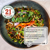 Grain and green salad bowl made with The Better Butchers Natural plant-based ground and fresh vegetables.