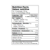 Nutrition facts label on a white background