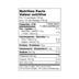 Nutrition facts label on a white background