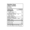 Nutrition facts label for a food product on a white background