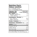 Nutrition facts label for a food product on a white background