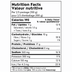 A Nutrition Facts for Italian grounds label on a white background, showing calories, fat, carbohydrates, protein, sodium, potassium, calcium, and iron amounts with percentage daily value columns.