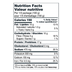 Nutition facts chorizo